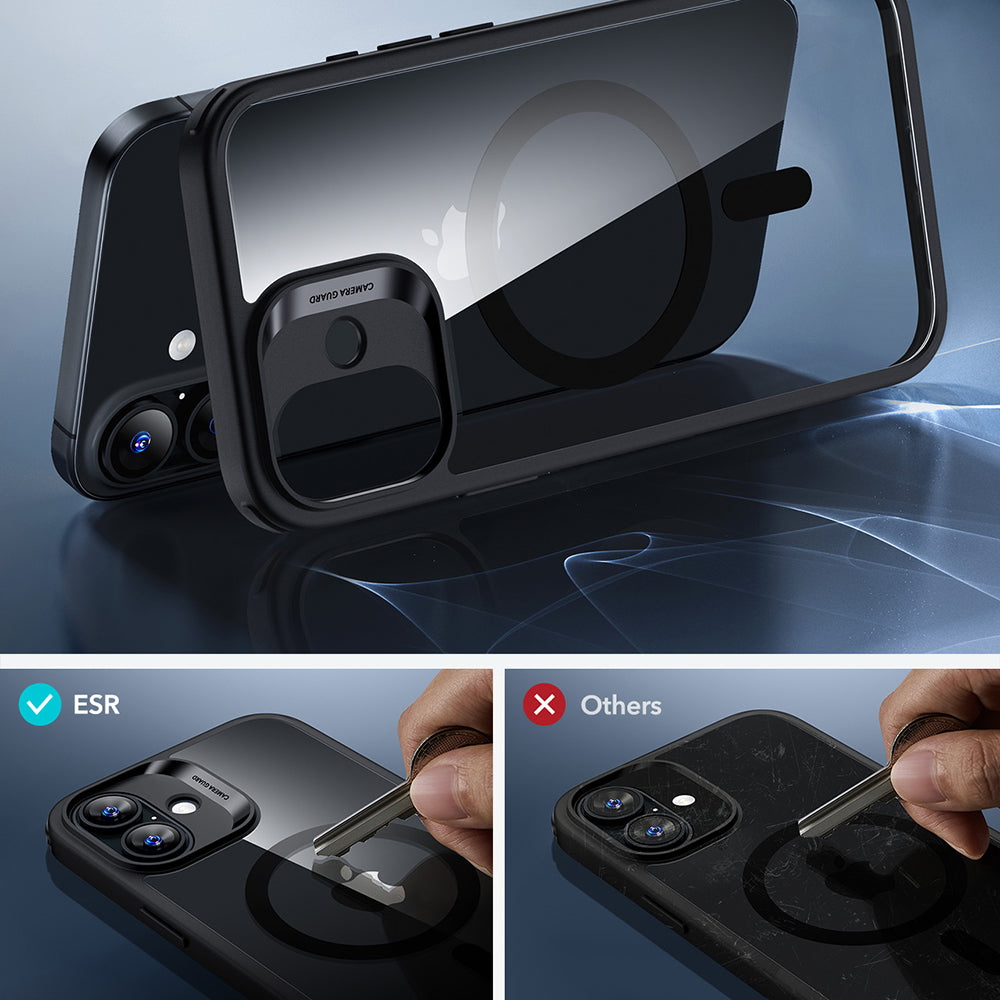 ESR - Classic Hybrid HaloLock - iPhone 17 - Clear Black