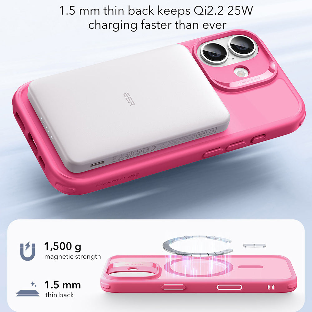 ESR - Classic Hybrid HaloLock - iPhone 17 - Frosted Pink