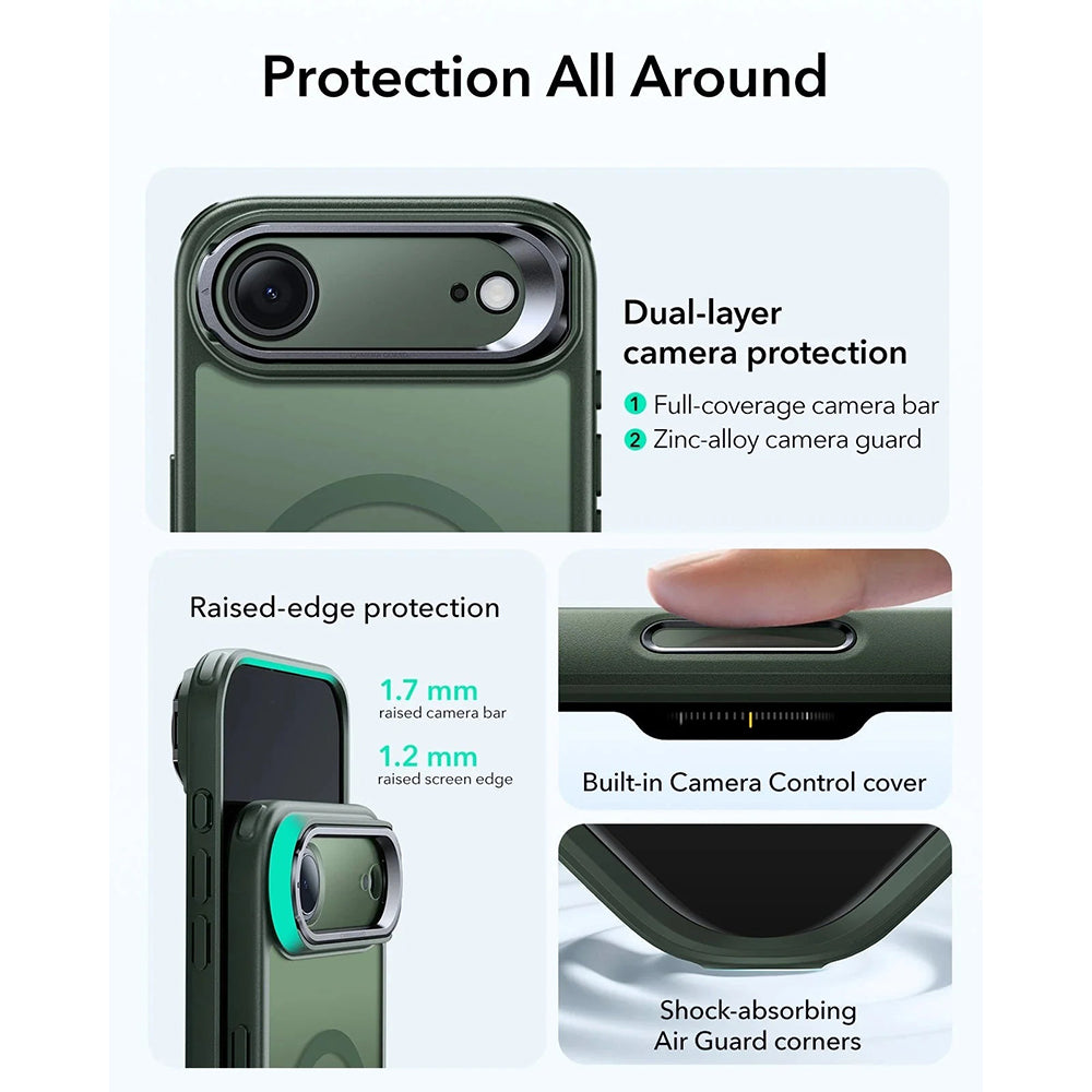 ESR - Classic Hybrid HaloLock Kickstand - iPhone 17 Air - Frosted Green