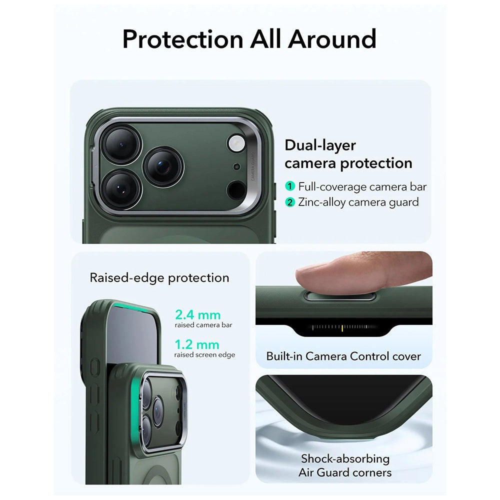 ESR - Classic Hybrid HaloLock Kickstand - iPhone 17 - Frosted Green