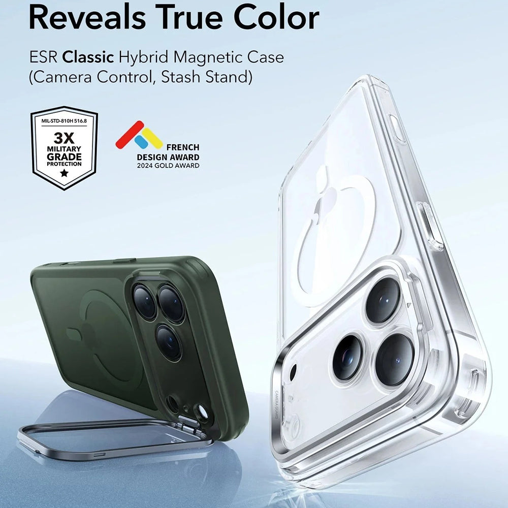 ESR - Classic Hybrid HaloLock Kickstand - iPhone 17 - Frosted Green