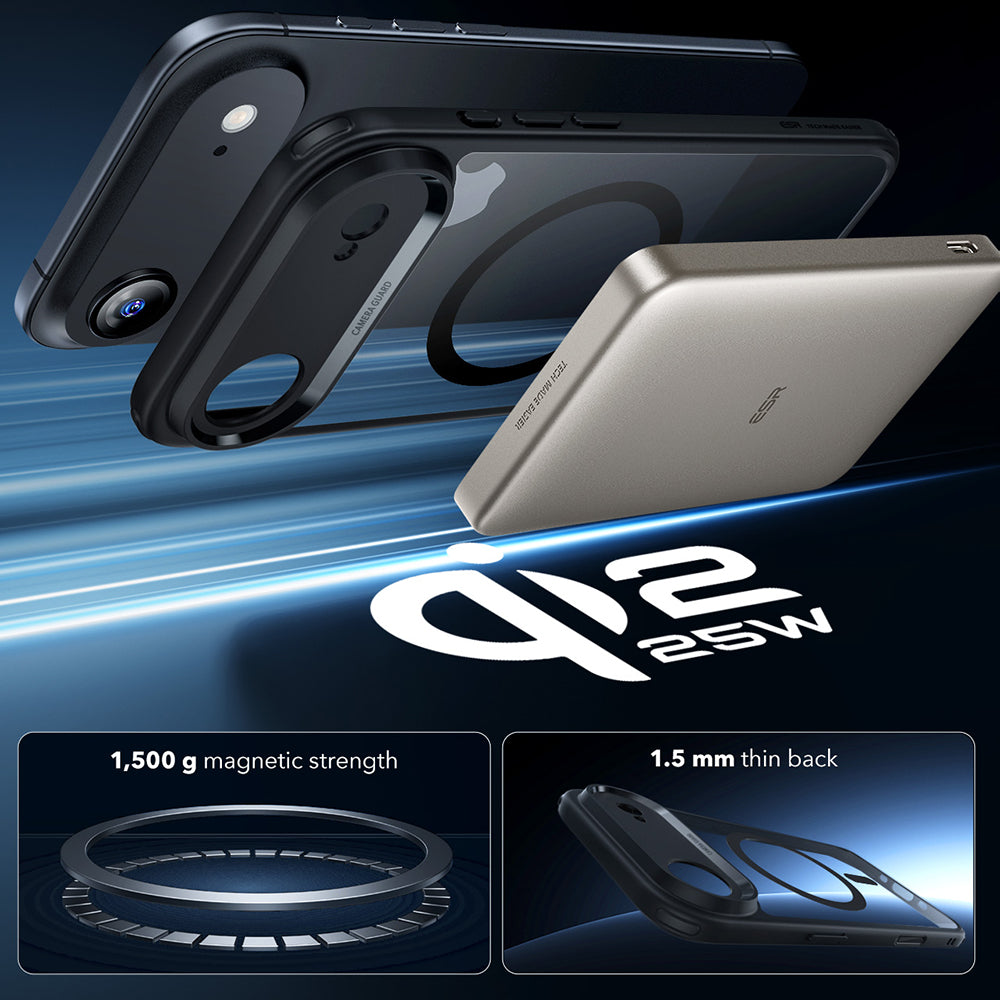 ESR - Classic Hybrid HaloLock - iPhone 17 Air - Clear Black