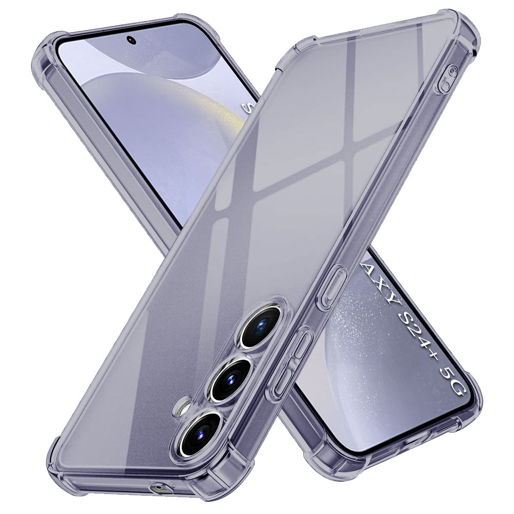 Techsuit - Shockproof Clear Silicone - Samsung Galaxy S24 Plus - Smoke Black