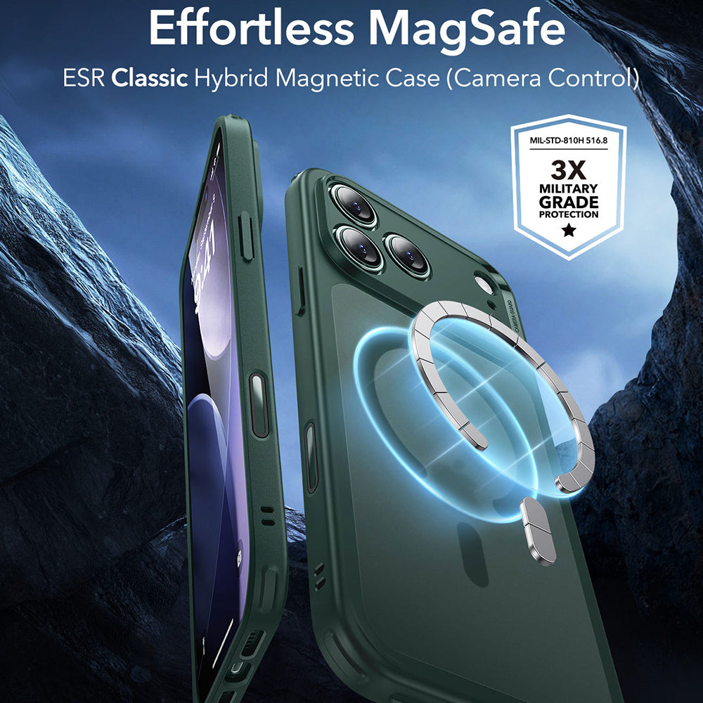 ESR - Classic Hybrid HaloLock - iPhone 17 Pro - Frosted Green