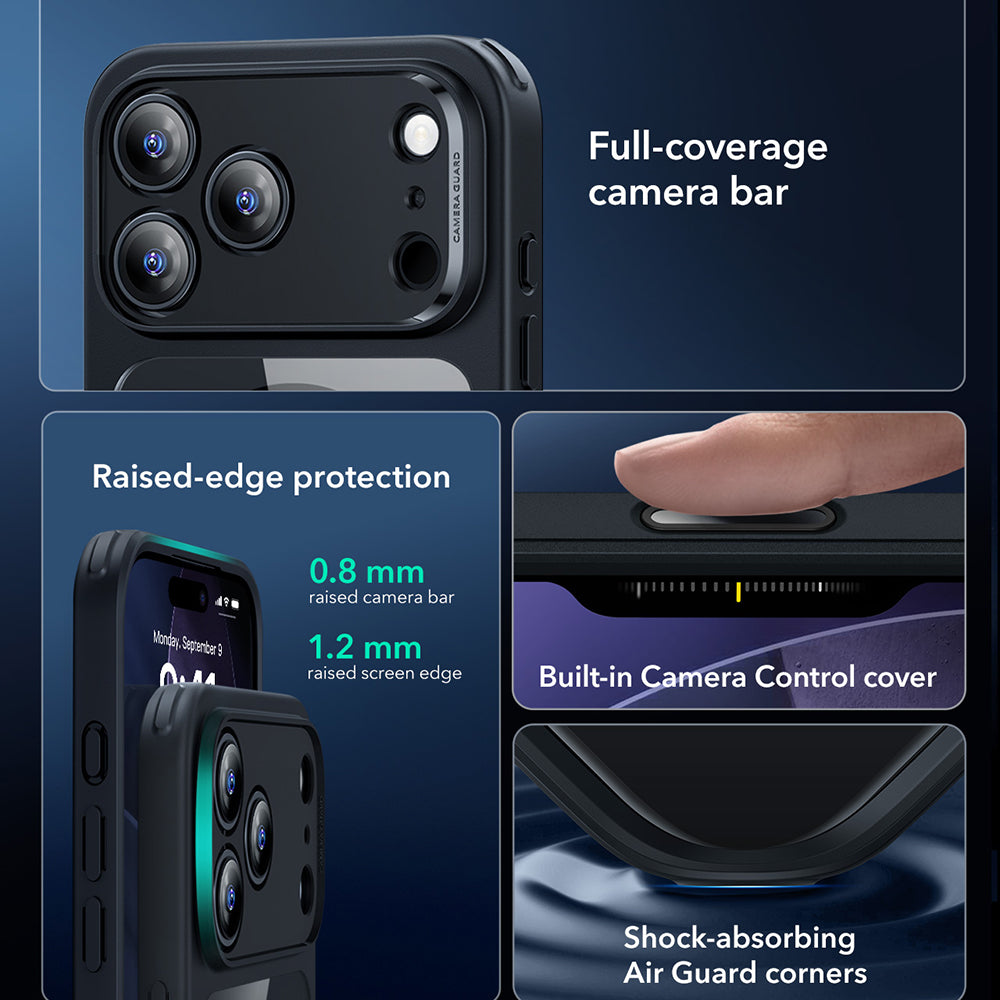 ESR - Classic Hybrid HaloLock - iPhone 17 Pro - Clear Black