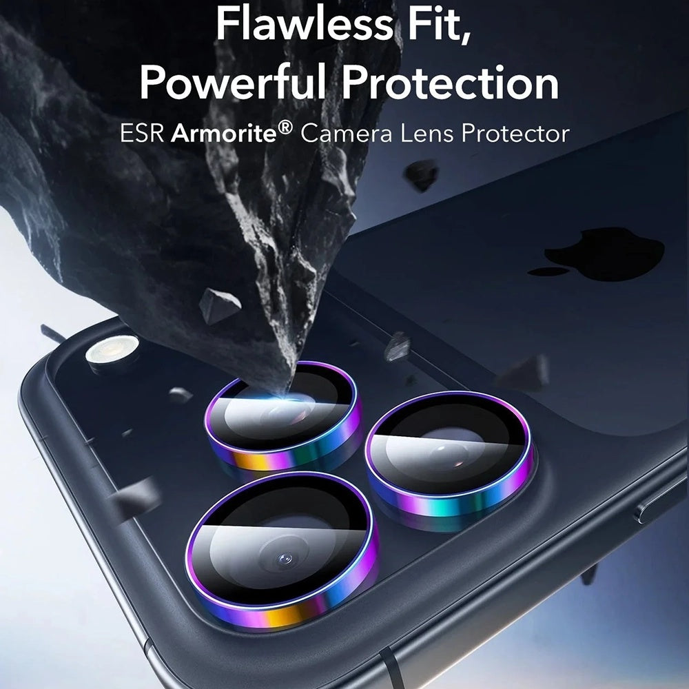 ESR - Armorite Camera Lens Protectors - iPhone 14 Pro/Pro Max/15 Pro/Pro Max/16 Pro/16 Pro Max/17 Pro/17 Pro Max - Chrom