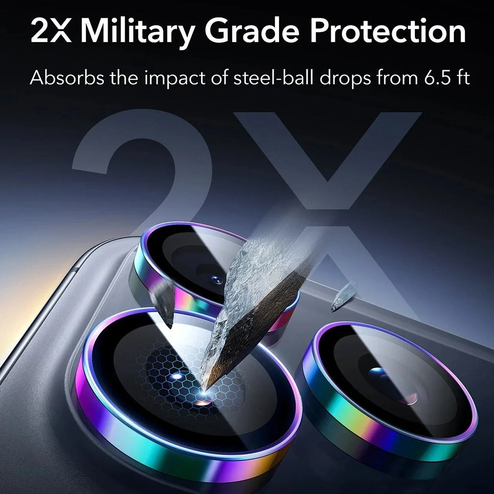 ESR - Armorite Camera Lens Protectors - iPhone 14 Pro/Pro Max/15 Pro/Pro Max/16 Pro/16 Pro Max/17 Pro/17 Pro Max - Chrom