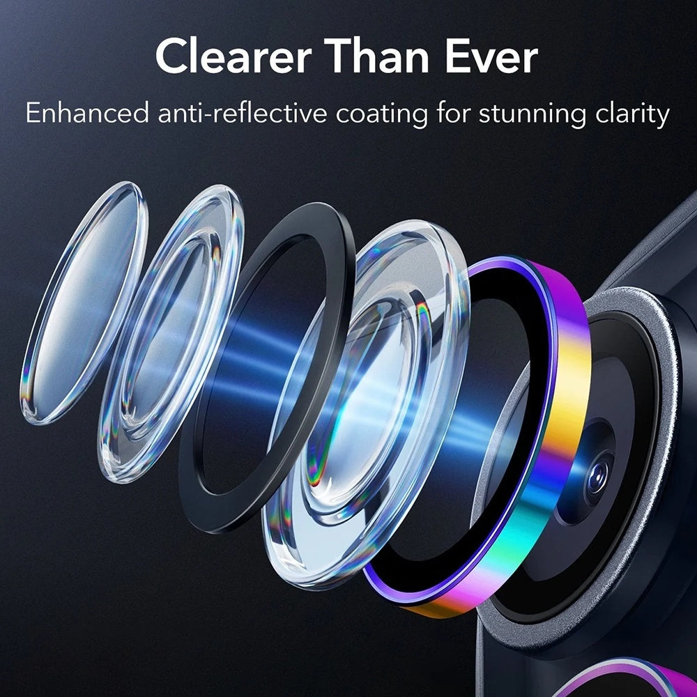 ESR - Armorite Camera Lens Protectors - iPhone 14 Pro/Pro Max/15 Pro/Pro Max/16 Pro/16 Pro Max/17 Pro/17 Pro Max - Chrom