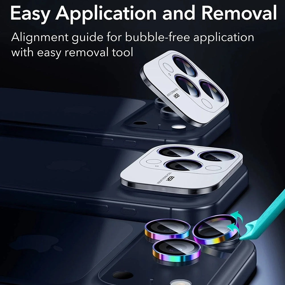 ESR - Armorite Camera Lens Protectors - iPhone 14 Pro/Pro Max/15 Pro/Pro Max/16 Pro/16 Pro Max/17 Pro/17 Pro Max - Chrom