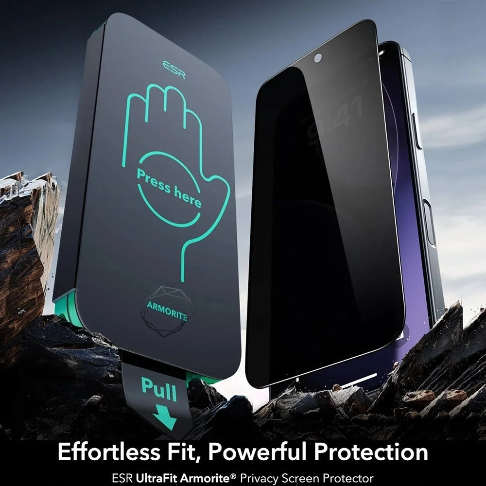 ESR - Privacy Armorite Screen Protector UltraFit (3 pack) - iPhone 17 Air - Black