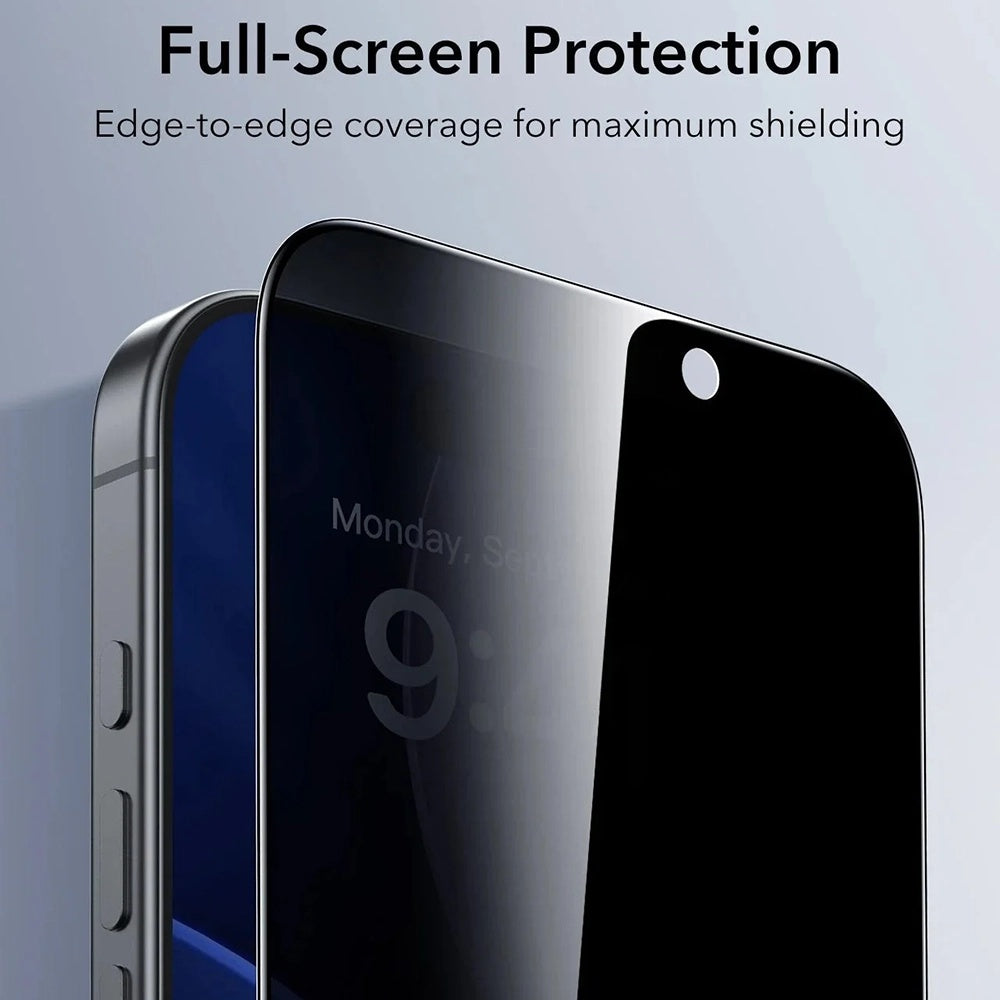 ESR - Privacy Tempered Glass UltraFit (3 pack) - iPhone 17 Pro - Black