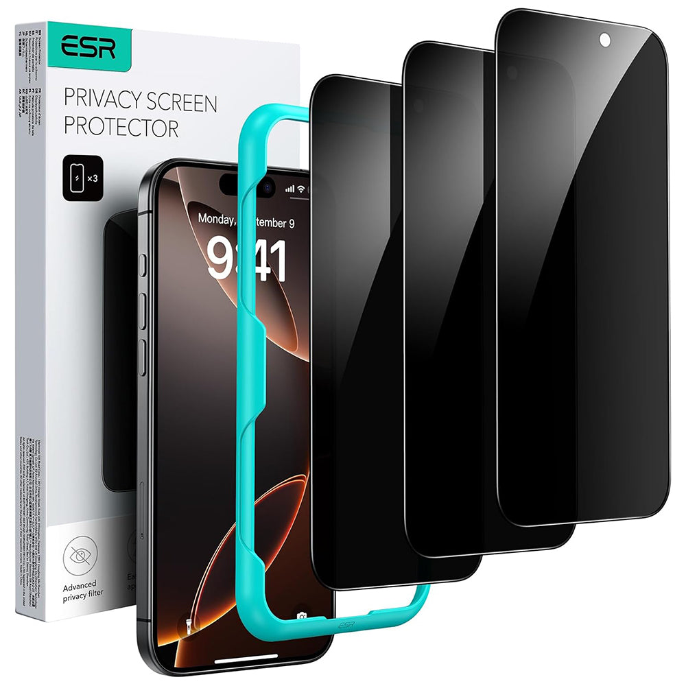 ESR - Privacy Tempered Glass (3 pack) - iPhone 17 Air - Black