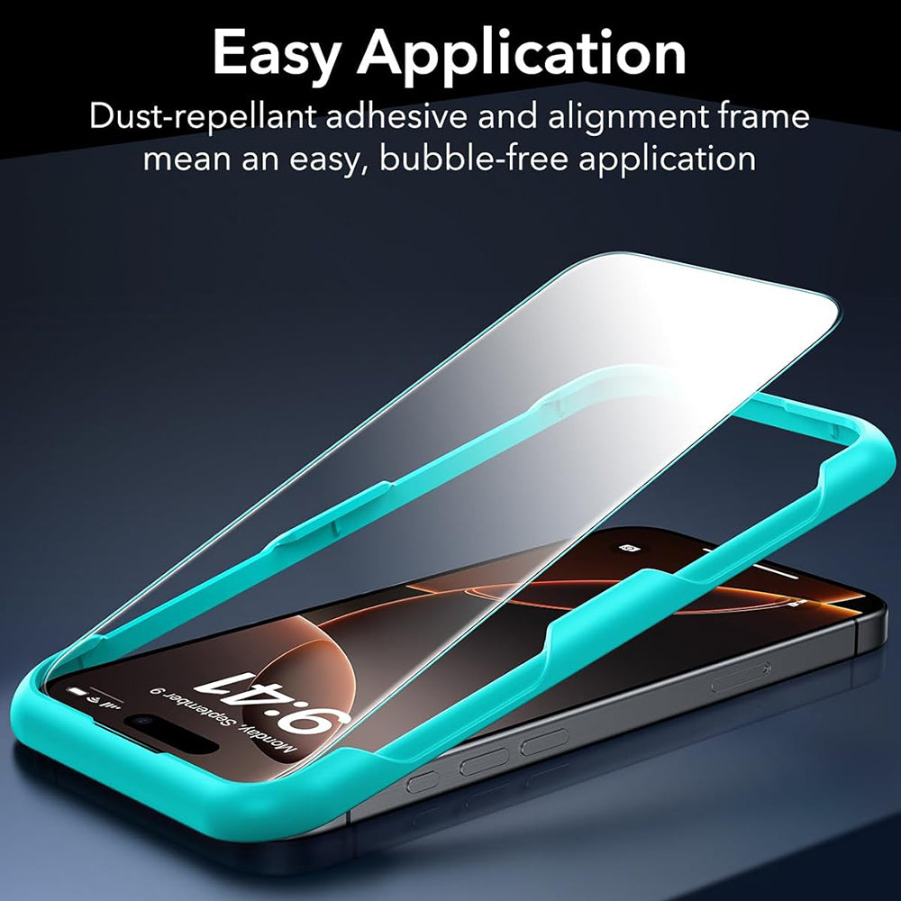 ESR Folie de protectie ESR Tempered Glass (set de 3) compatibil cu iPhone 17 Pro, Negru – imagine 5