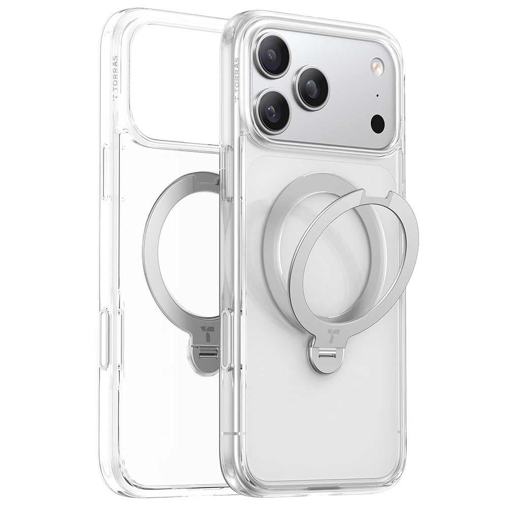 Torras - Ostand Spin MagSafe Series - iPhone 17 Pro - Clear