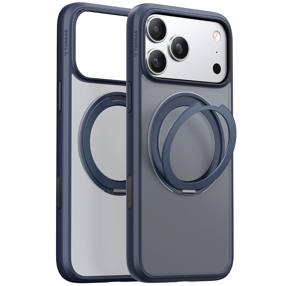 Torras Husa de protectie Torras Ostand Pro MagSafe Series compatibil cu iPhone 17 Pro, Bleumarin – imagine 2