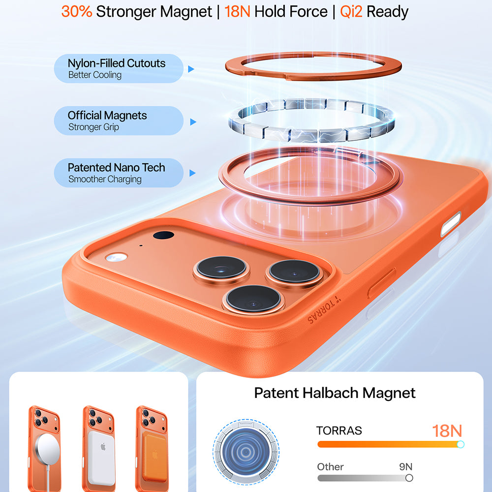 Torras - Ostand Pro MagSafe Series - iPhone 17 Pro Max - Orange