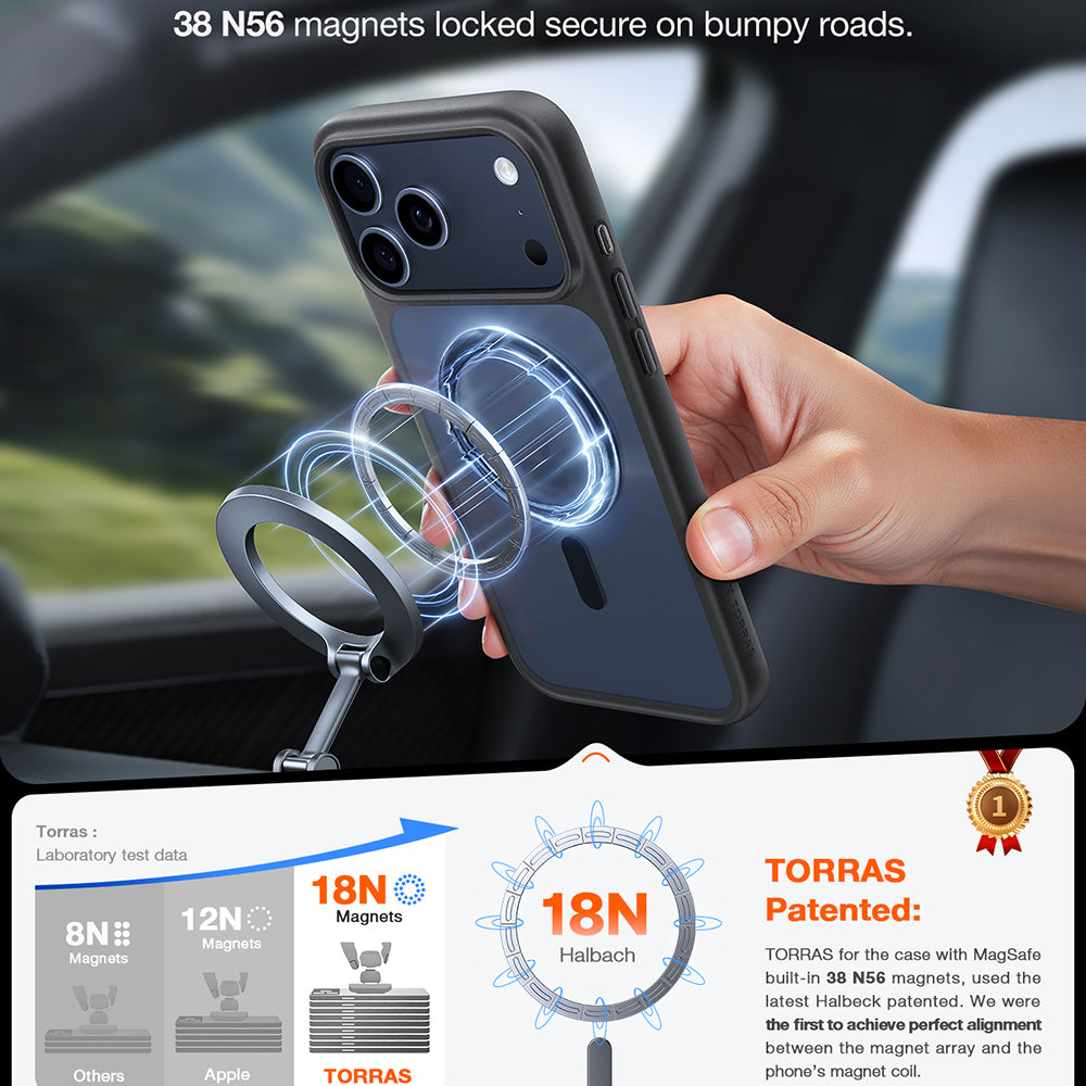 Torras - Guardian Magnetic Series - iPhone 17 Pro - Black