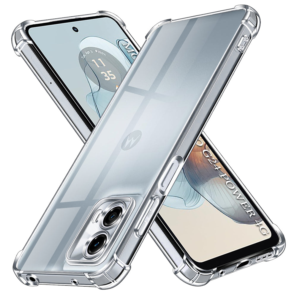 Techsuit - Shockproof Clear Silicone - Motorola Moto G24 Power - Clear