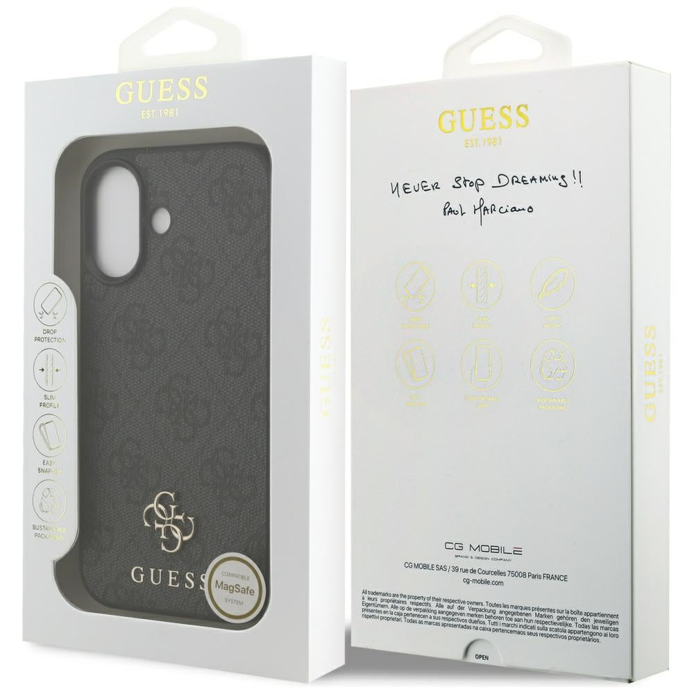 Husa de protectie Guess 4G Small and Classic Logo MagSafe compatibil cu iPhone 17, Negru