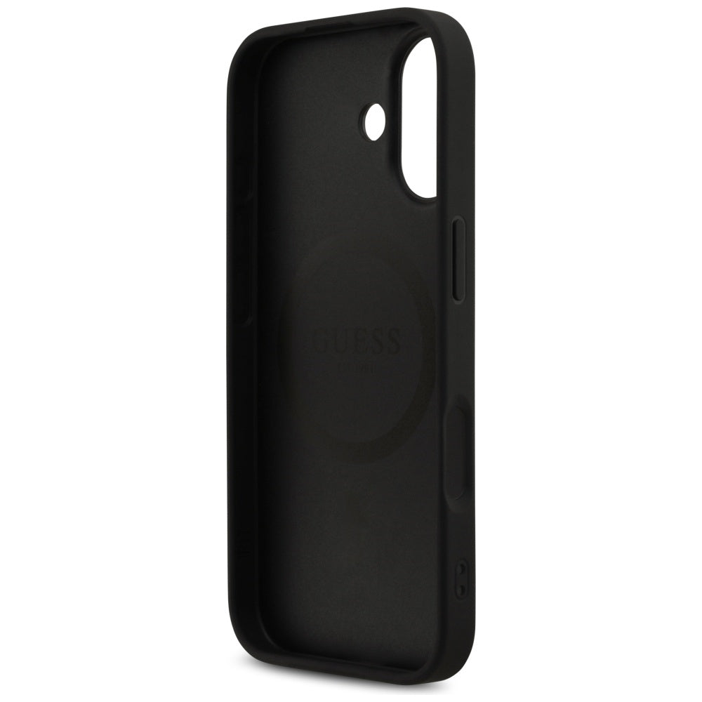 Husa pentru iPhone 17 - Guess Hardcase 4G Printed Stripes MagSafe (GUHMP17SP4RPSK) - Black