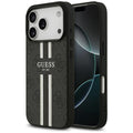 Husa pentru iPhone 17 Pro - Guess Hardcase 4G Printed Stripes MagSafe (GUHMP17LP4RPSK) - Black