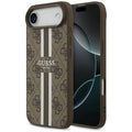 Husa pentru iPhone 17 Air - Guess Hardcase 4G Printed Stripes MagSafe (GUHMP17MP4RPSW) - Brown