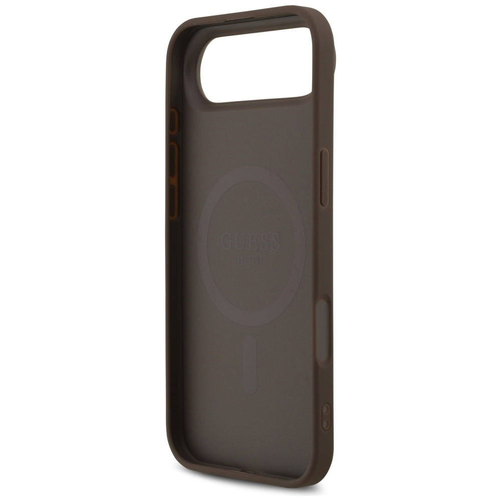 Husa pentru iPhone 17 Air - Guess Hardcase 4G Printed Stripes MagSafe (GUHMP17MP4RPSW) - Brown