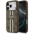 Guess Husa de protectie Guess Hardcase 4G Printed Stripes MagSafe (GUHMP17LP4RPSW) compatibil cu iPhone 17 Pro, Maro