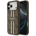 Husa pentru iPhone 17 Pro Max - Guess Hardcase 4G Printed Stripes MagSafe (GUHMP17XP4RPSW) - Brown
