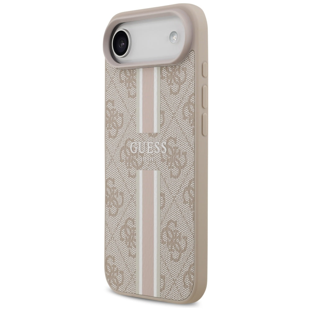 Husa pentru iPhone 17 Air - Guess Hardcase 4G Printed Stripes MagSafe (GUHMP17MP4RPSP) - Pink