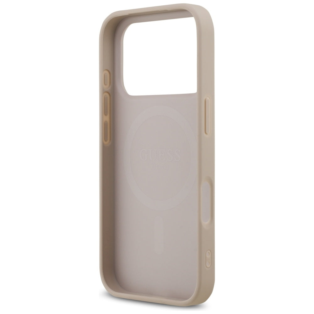 Guess Husa de protectie Guess Hardcase 4G Printed Stripes MagSafe (GUHMP17LP4RPSP) compatibil cu iPhone 17 Pro, Roz – im