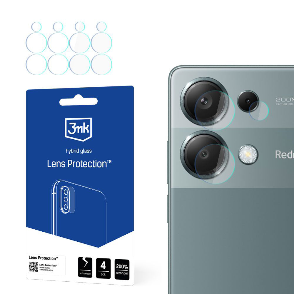 3mk - Lens Protection (4 pack) - Xiaomi Redmi Note 13 Pro 4G - Clear