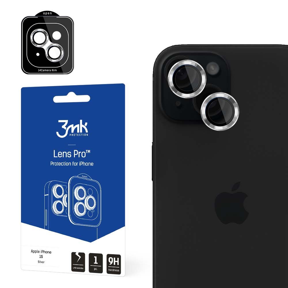 3mk - Lens Protection Pro - iPhone 15 - Silver