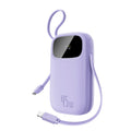 Baseus - Power Bank EnerFill FC31 Qpow 3 (E0028C02) - USB-C/Lightning Cables, 10000mAh, 45W, Digital Display - Nebula Pu