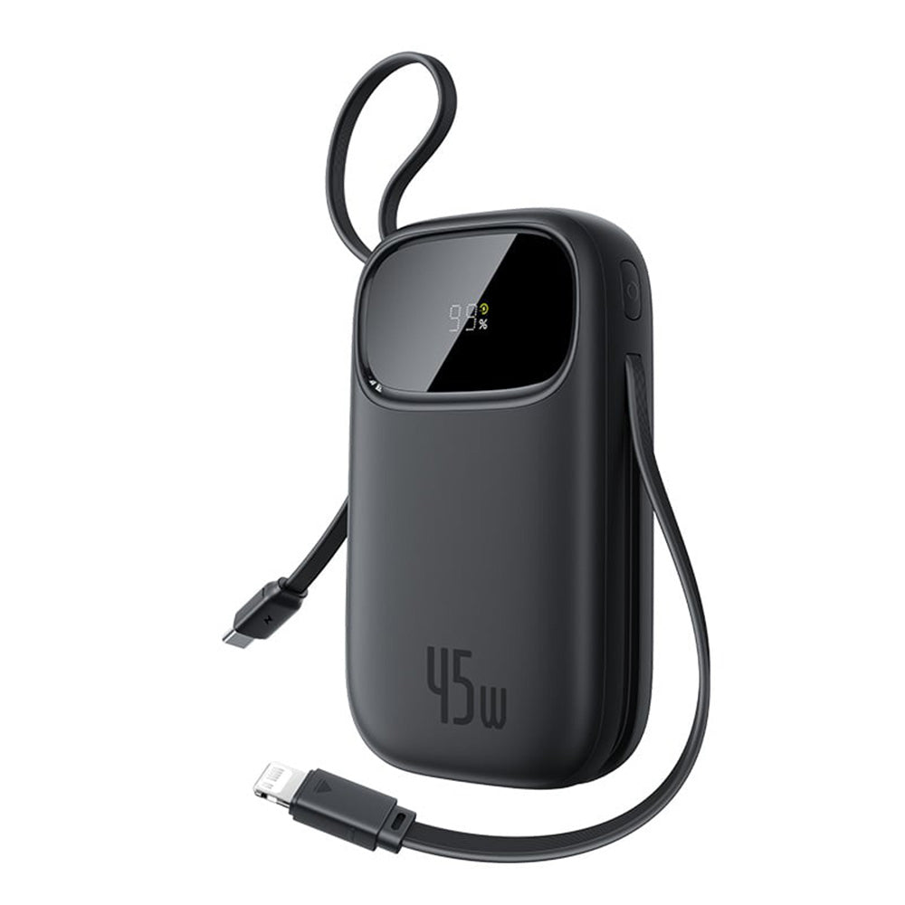 Baseus - Power Bank EnerFill FC31 Qpow 3 (E0028C00) - USB-C/Lightning Cables, 10000mAh, 45W, Digital Display - Cosmic Bl