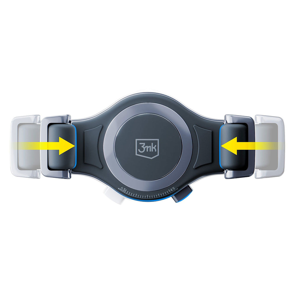 3mk - Car Holder Memo Hug - for Air Vent, One-Handed Operation, Vertical/Horizontal Rotation, 4.5 - 6.5" - Black