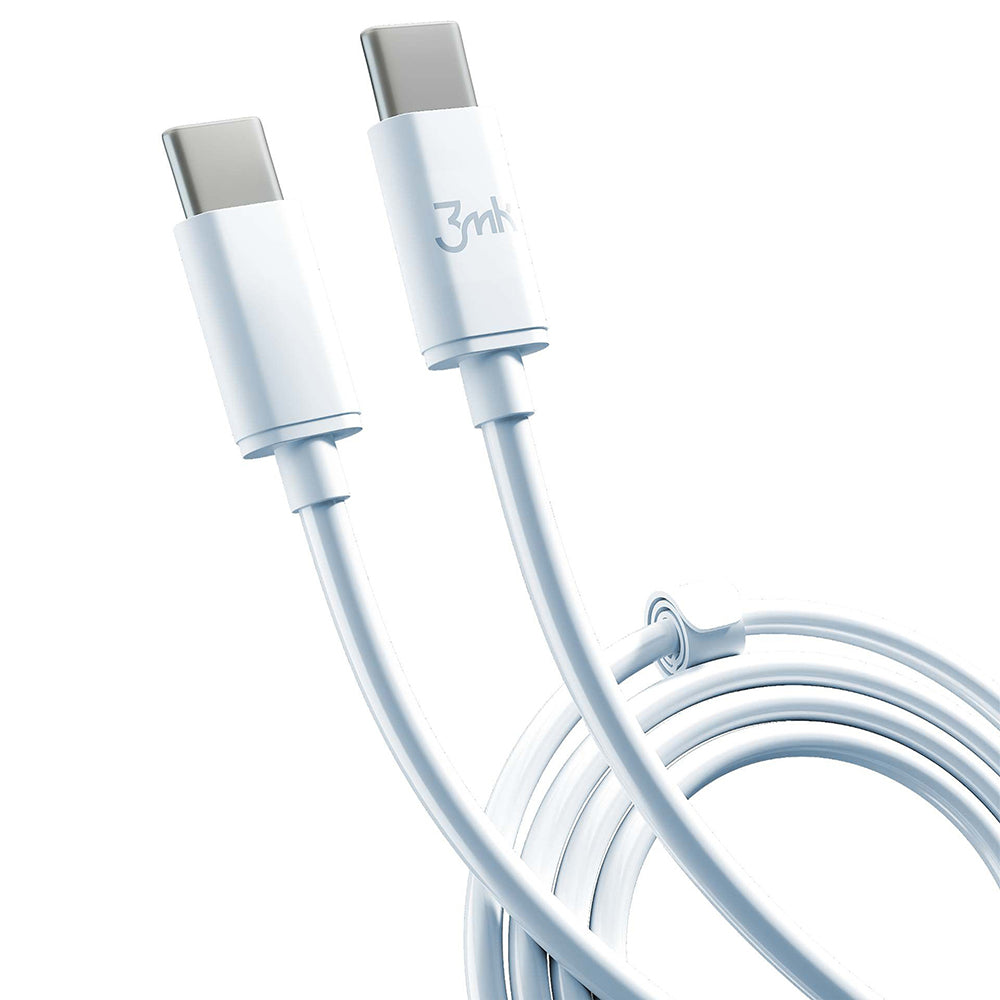 3mk - Data Cable Hyper - USB-C to USB-C, 100W, 5A, 2m - White