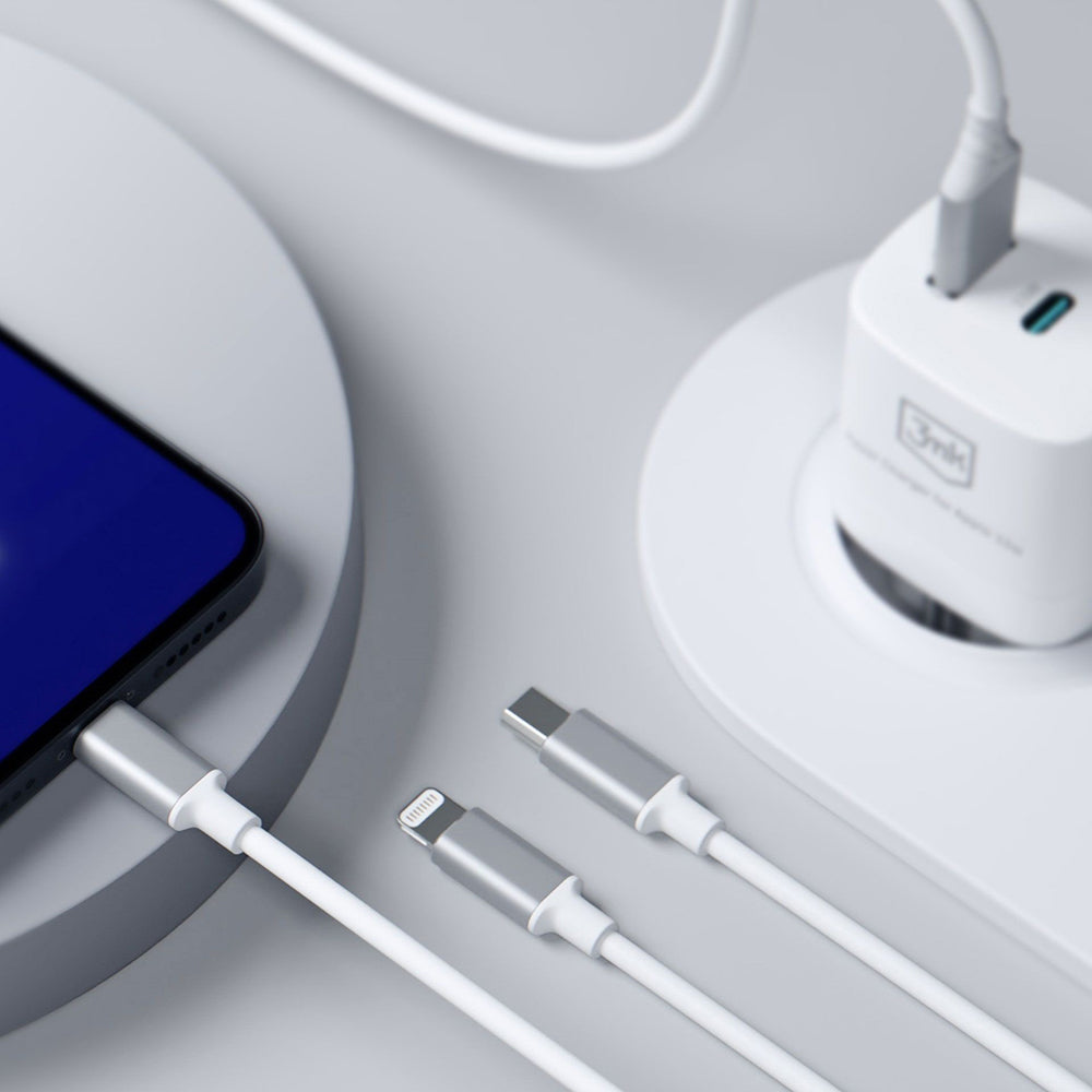 3mk Cablu 3mk 3in1 Hyper, USB-A/C to USB-C/Micro-USB/Lightning, 12W, 3A, 1.5m, Alb – imagine 5