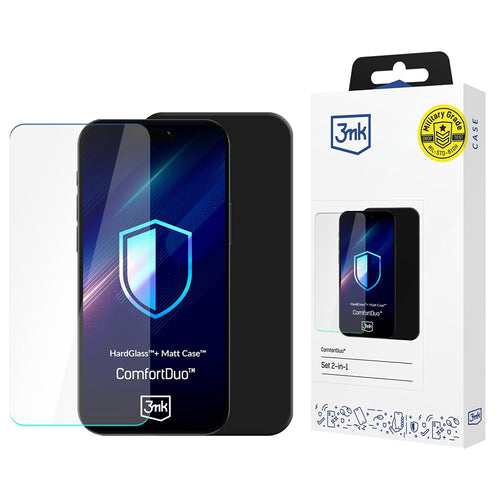 3mk - [Pack] ComfortDuo Glass + Matt Case - Samsung Galaxy S26 - Black