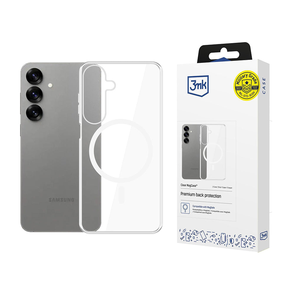 3mk - Clear MagCase - Samsung Galaxy S25 - Transparent