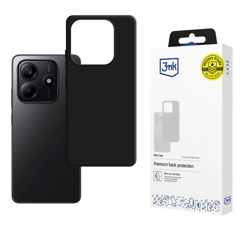 3mk - Matt Case - Xiaomi Redmi Note 14 4G (Standard) - Black