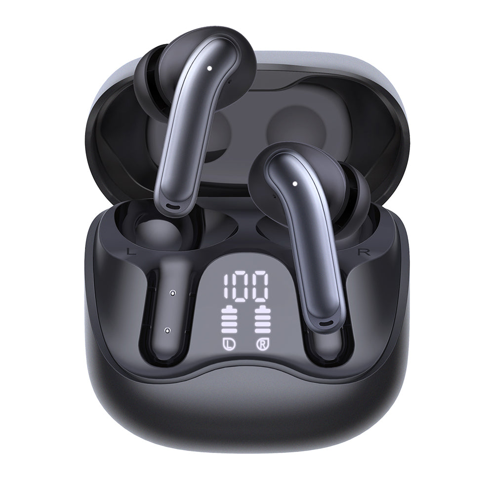 Techsuit - Premium Wireless Earbuds EchoFit Pro (CW5) - Bluetooth V5.4, ANC, ENC, 400mAh, Multi-Connect, Fast Charging, 