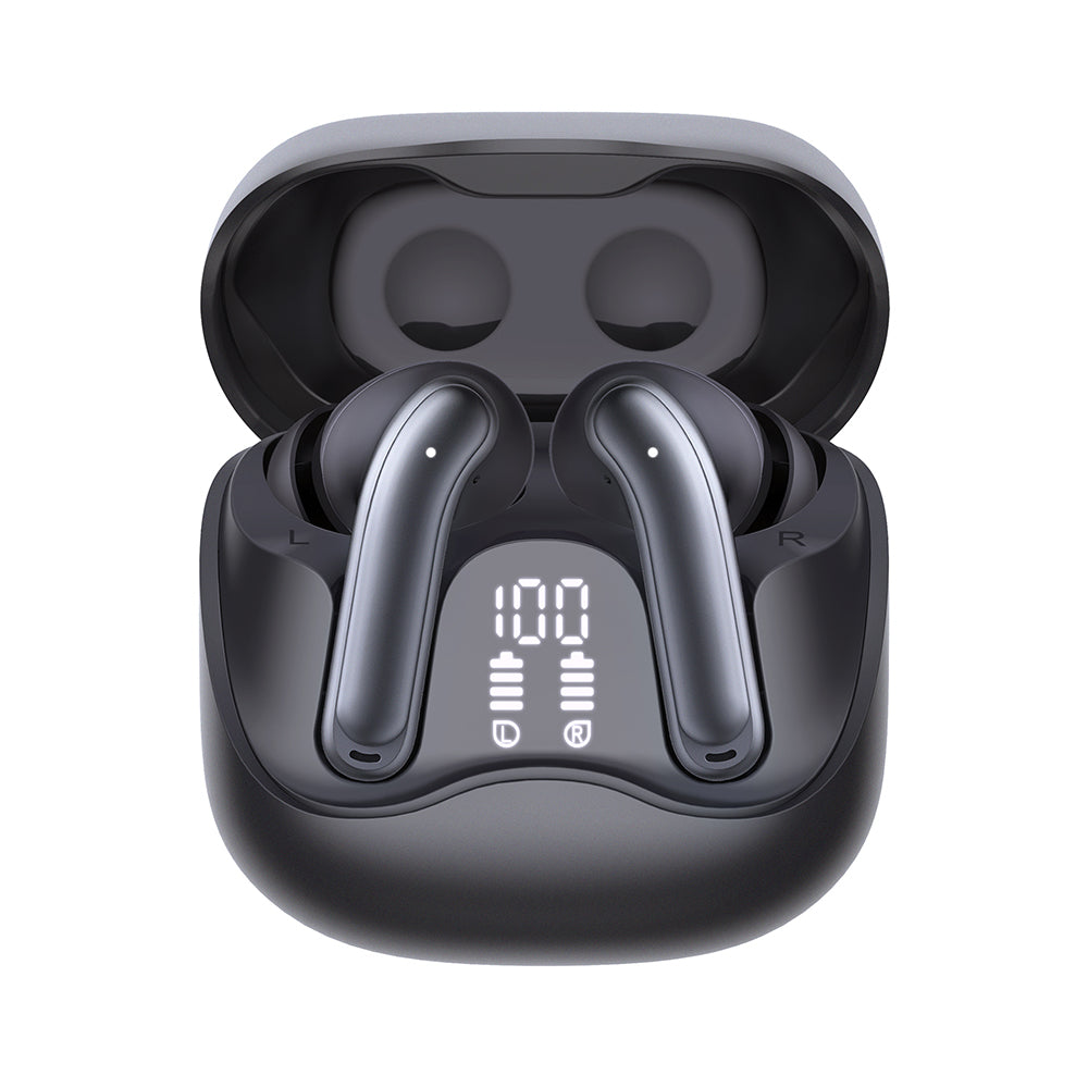 Techsuit - Premium Wireless Earbuds EchoFit Pro (CW5) - Bluetooth V5.4, ANC, ENC, 400mAh, Multi-Connect, Fast Charging, 