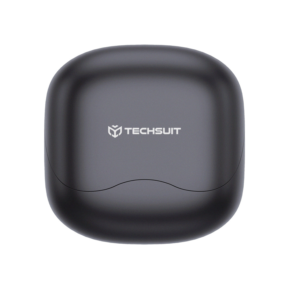Techsuit - Premium Wireless Earbuds EchoFit Pro (CW5) - Bluetooth V5.4, ANC, ENC, 400mAh, Multi-Connect, Fast Charging, 