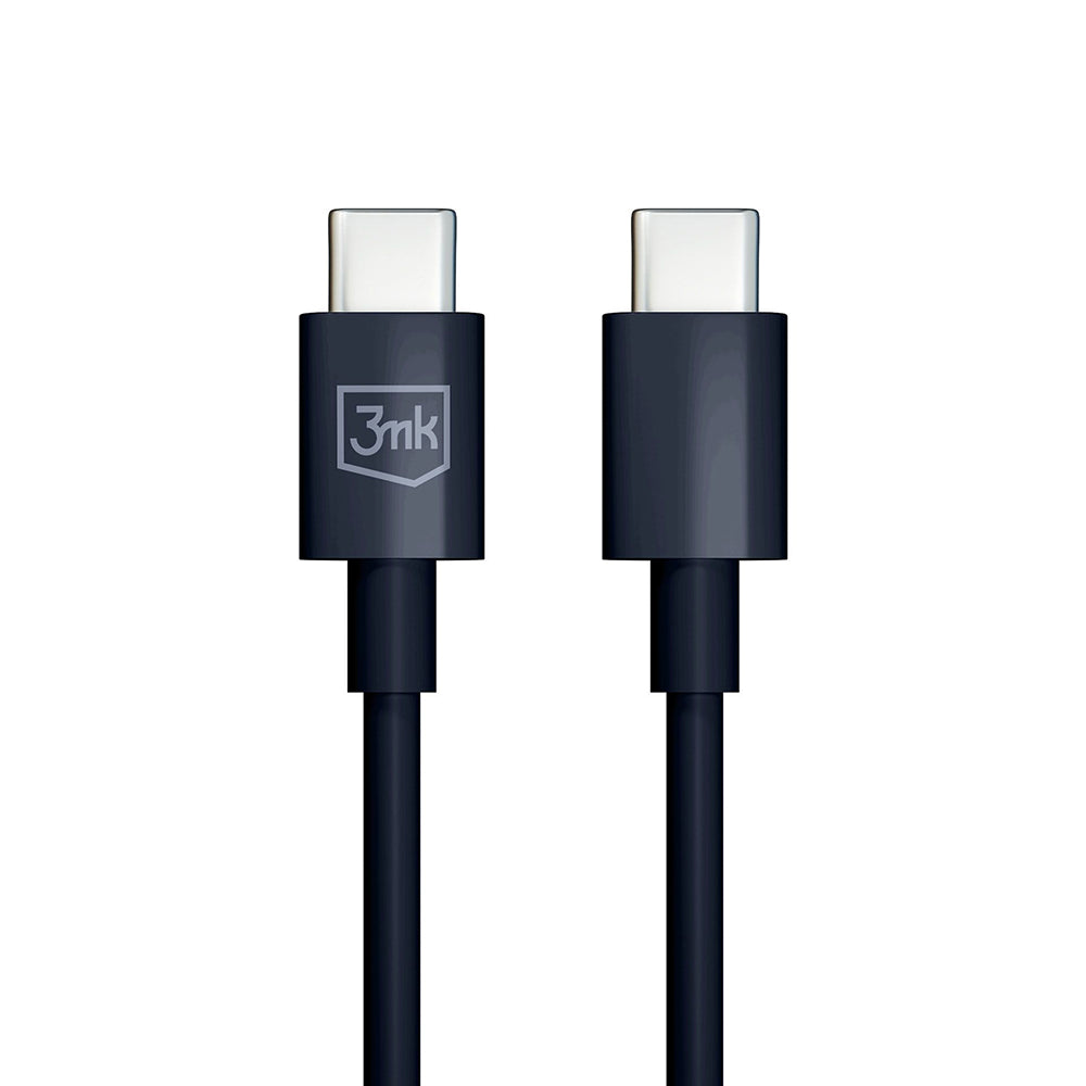 3mk - Data Cable Hyper - UBS-C to USB-C, 100W, 5A, 1.2m - Black