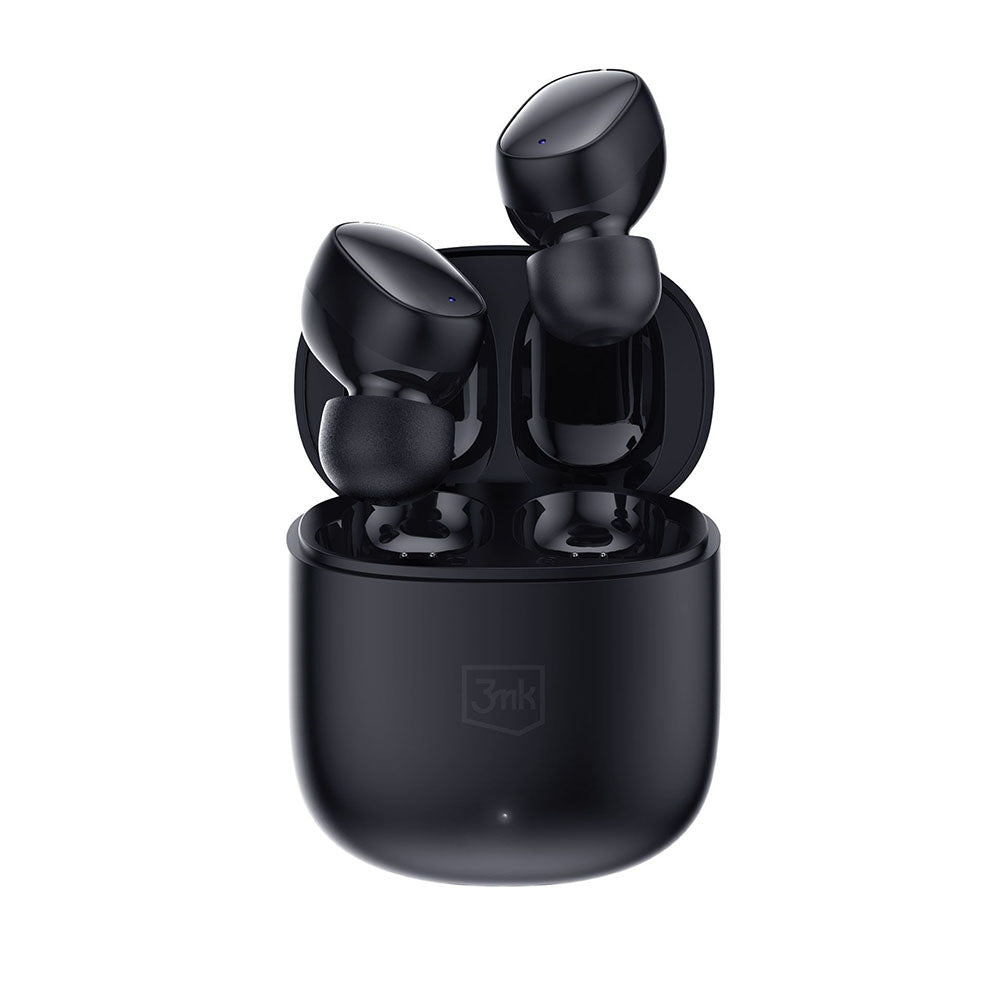 3mk - Wireless Headphones FlowBuds - Bluetooth V5.3, Hi-Fi Sound Quality, Passive Noise Cancellation, Touch Control - Bl
