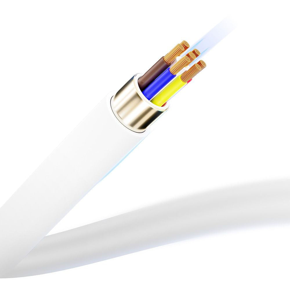 3mk - Data Cable Hyper Silicone - USB-C to USB-C, 60W, 3A, 1m - White
