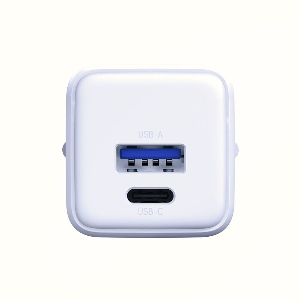 3mk - Wall Charger Hyper - USB-A, USB-C, GaN Technology, QC4 + PD, 20W - White