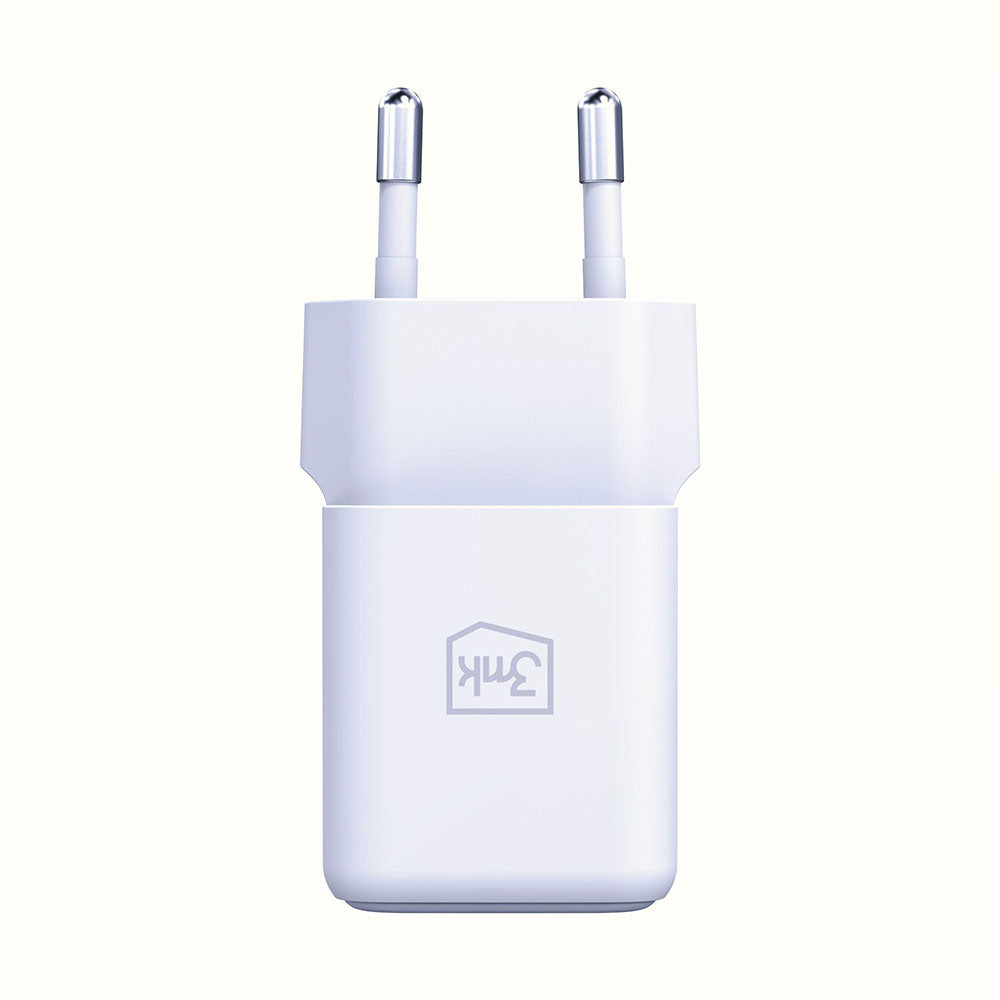 3mk - Wall Charger Hyper - USB-A, USB-C, GaN Technology, QC4 + PD, 20W - White