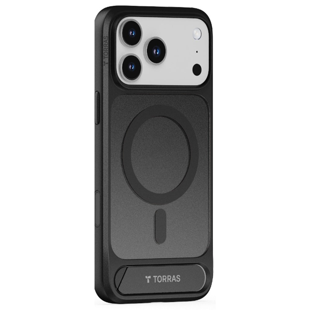 Torras Husa de protectie Torras Pstand compatibil cu iPhone 17 Pro, Negru